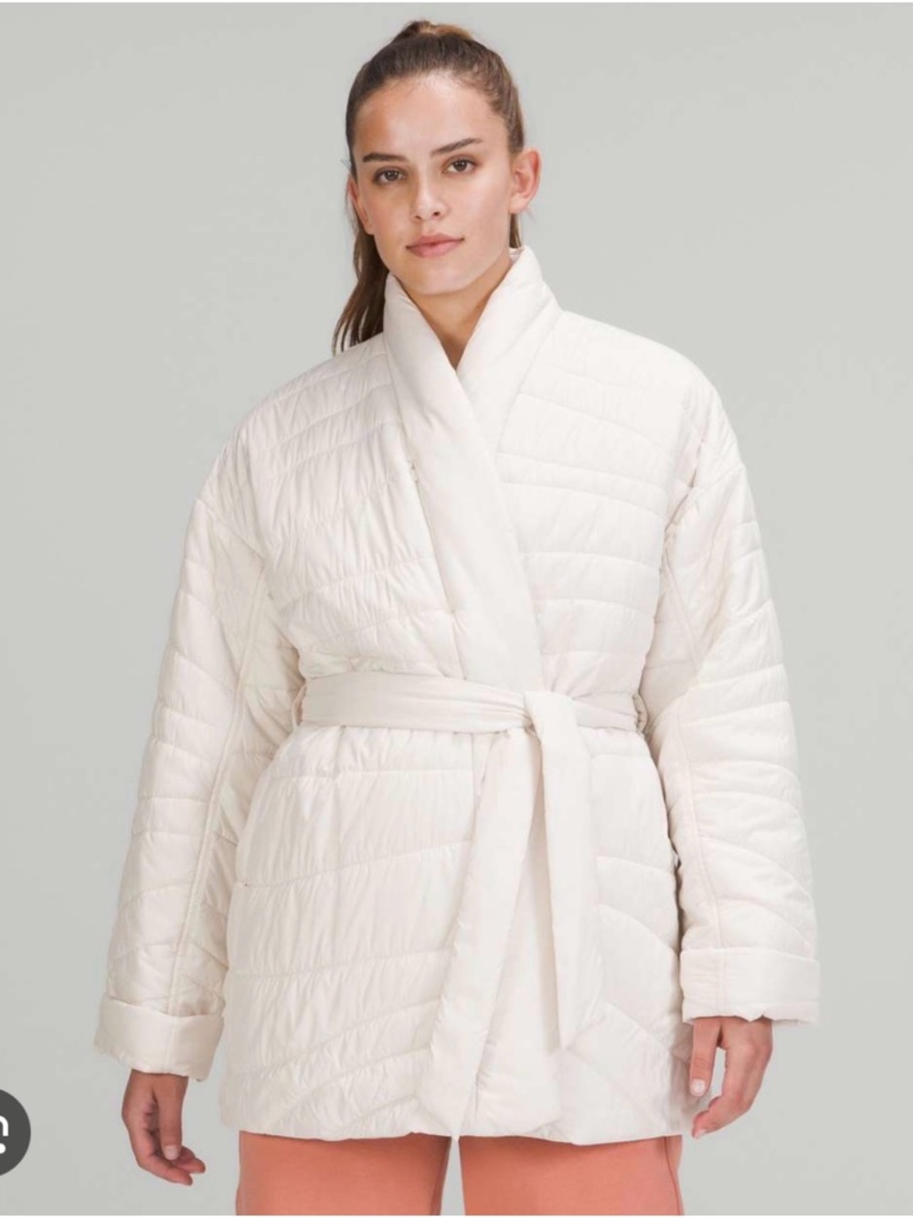 Lululemon Insulated Wrap Jacket White Opal - Picture 2 of 4